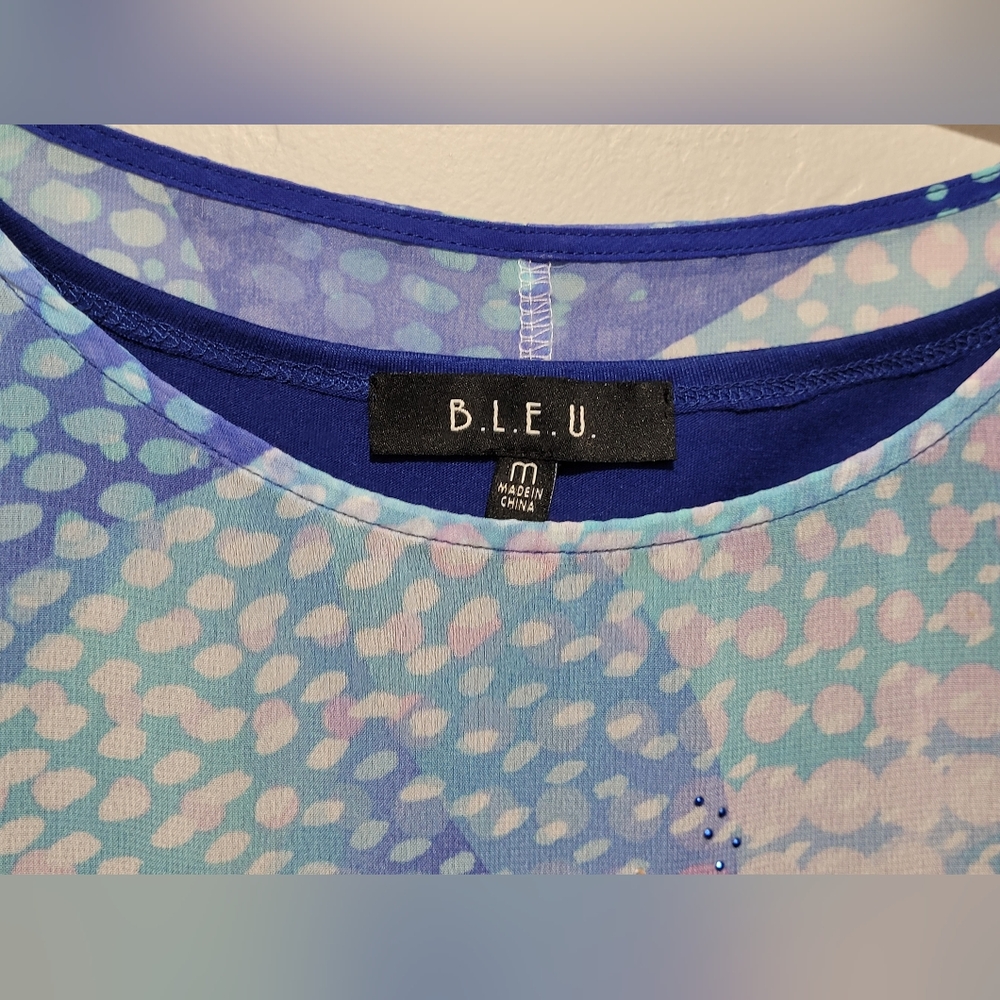 B.L.E.U. Multicolor Abstract Blouse - Picture 3 of 16